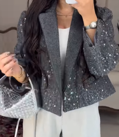 Shimmer Chic Short Coat
