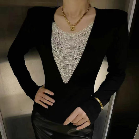 Starfall Silver Chain Knit Top