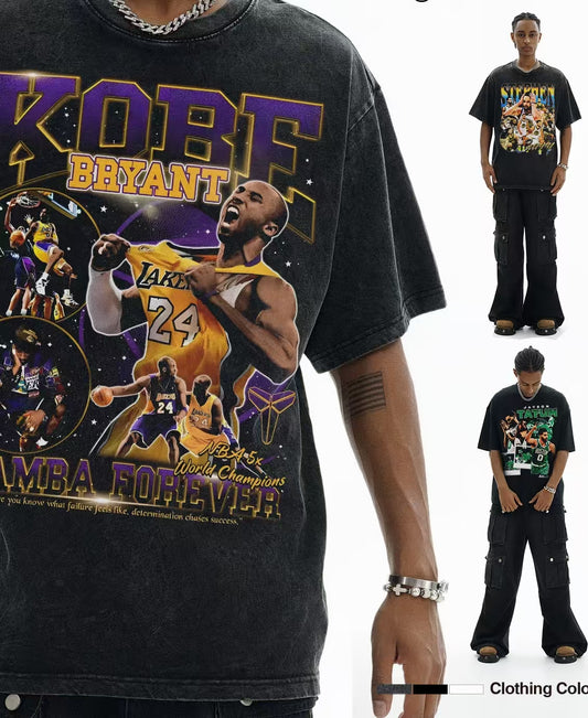 Graphic T-shirt with basketball star print