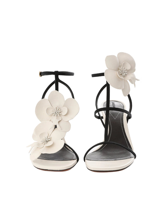 3D Floral High Heel Sandals