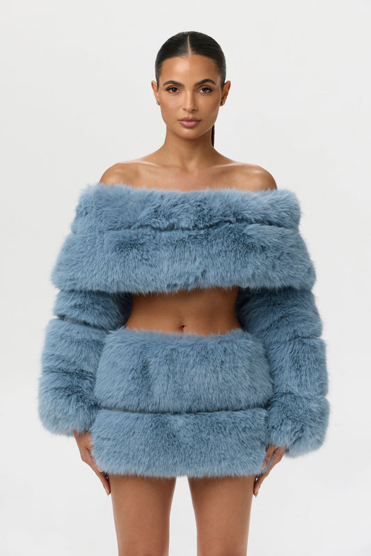 Urban Faux Fur Mini Skirt set