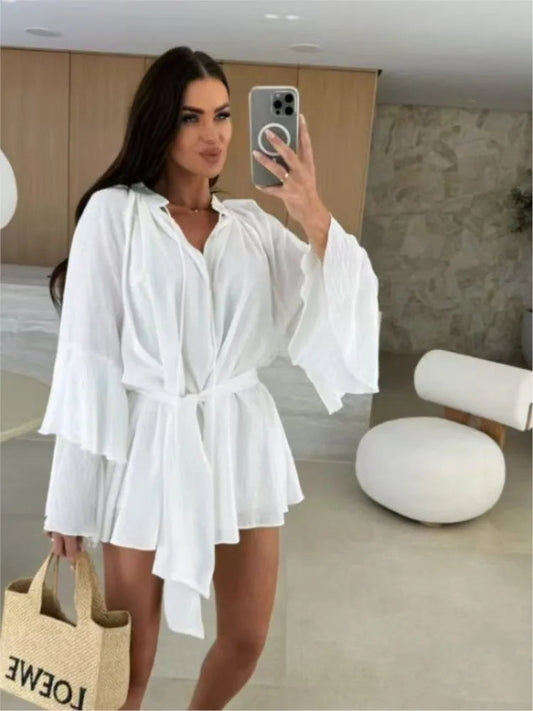 Flurr Stylish Pleated Dress