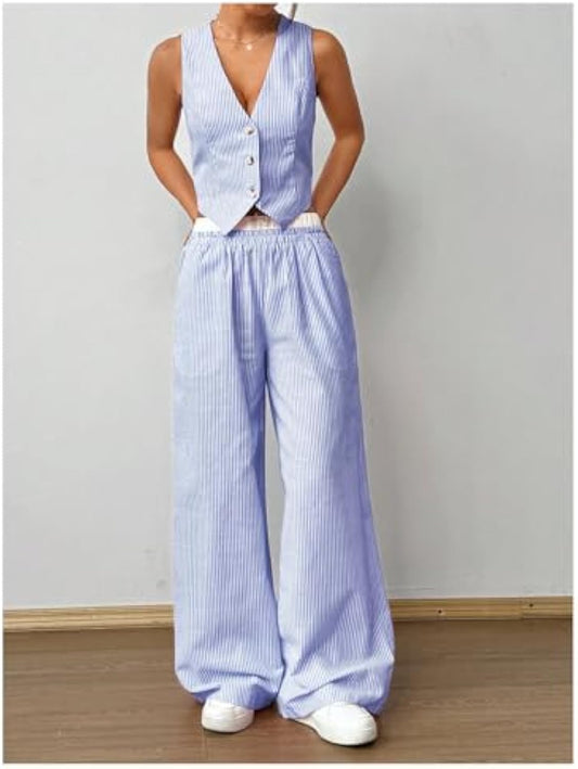 Stylish Striped Women's Set