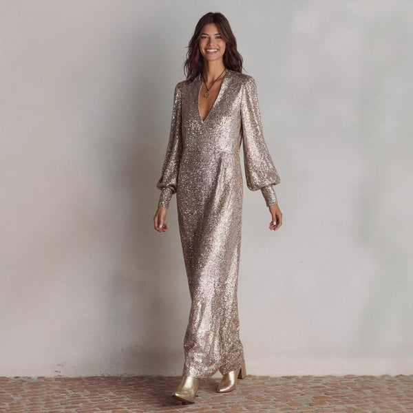 Midnight Eclipse Luxe Evening Gown