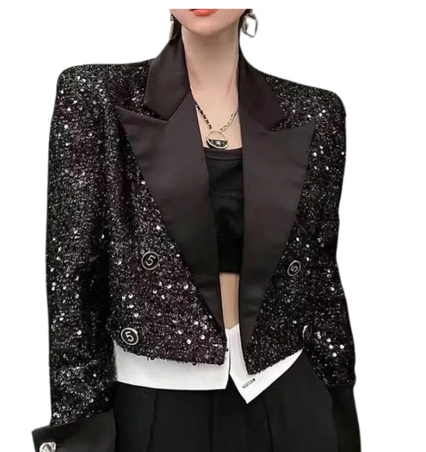 Shimmer Chic Short Coat