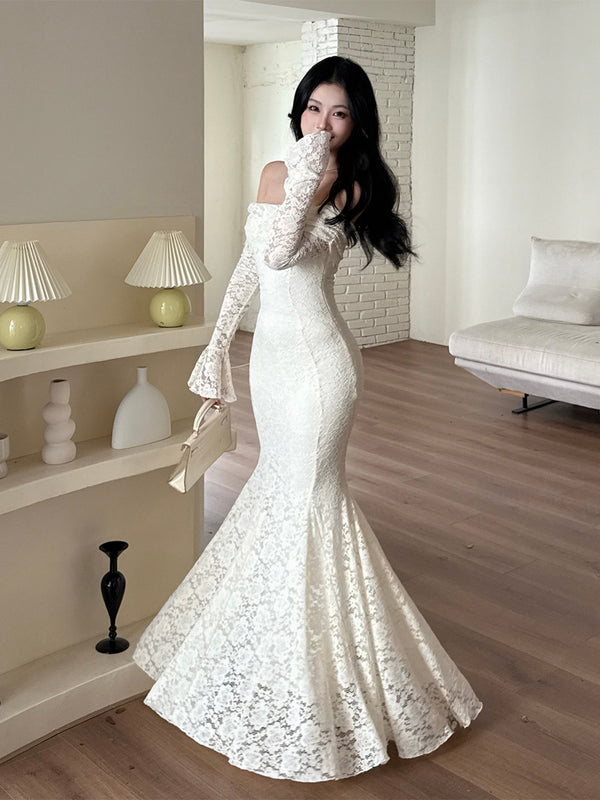 Belle Vintage Lace Maxi Dress