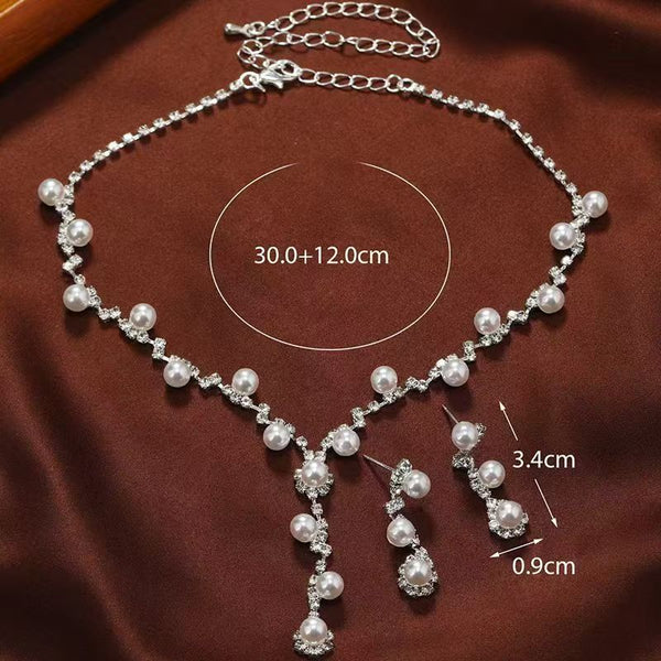 Elegant Pearl Necklace Set