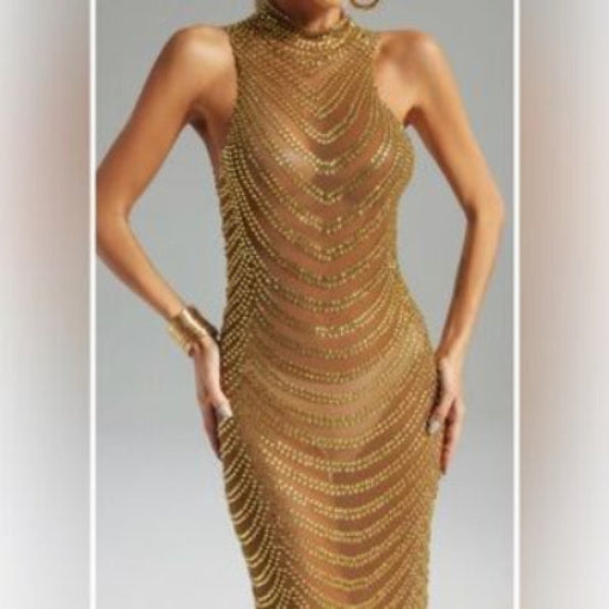 Glimmer Glam Mesh Dress