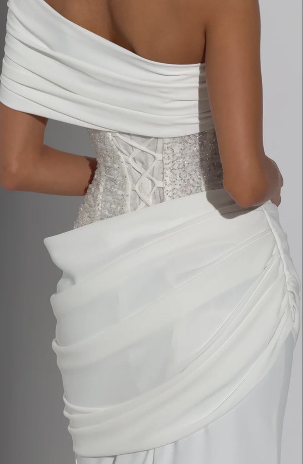 Elegant Off-Shoulder Evening Gown