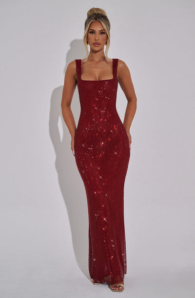 Golden Glam Maxi Dress