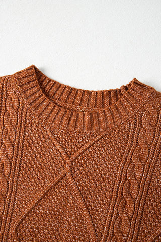Cozy Cable Knit Sweater Dress