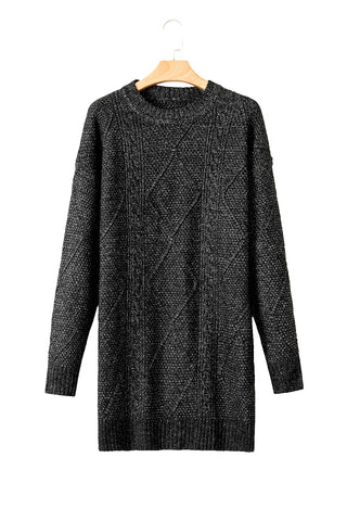 Cozy Cable Knit Sweater Dress