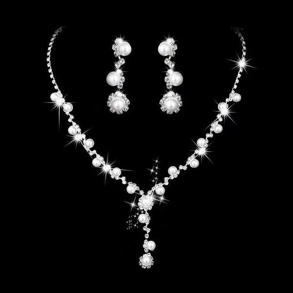 Elegant Pearl Necklace Set