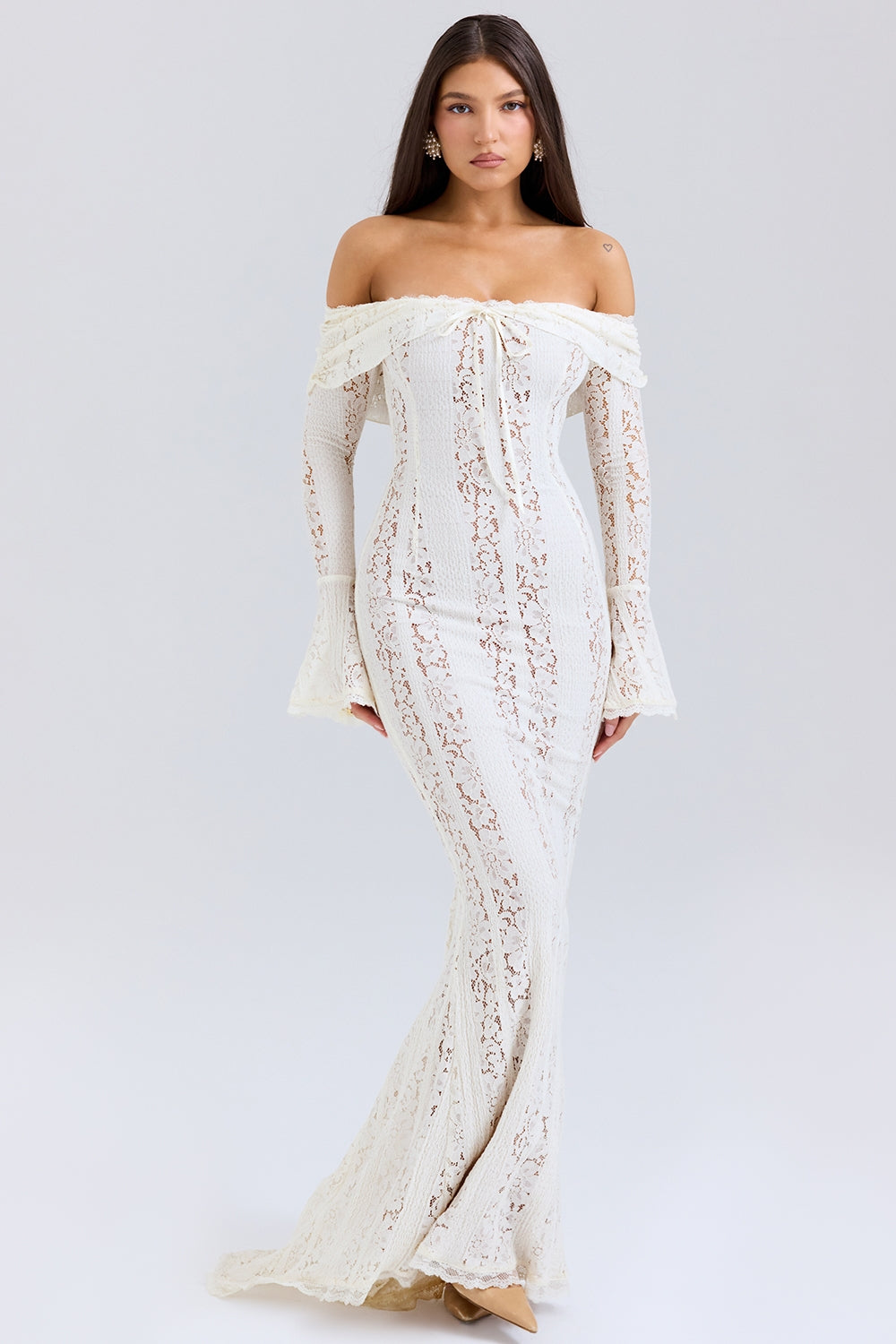 Elegant Black Lace Maxi Dress