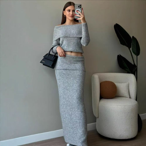 Stylish Off Shoulder Knit Top