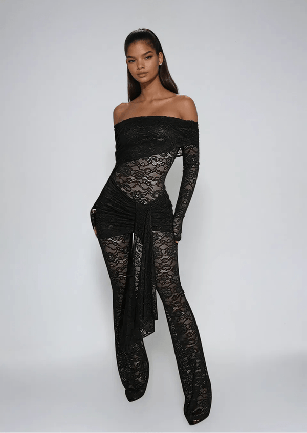 Stylish Black Lace Jumpsuit