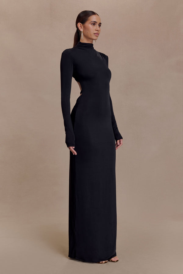 Elegant Evening Cut-Out Dress