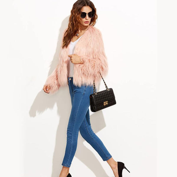Cozy Shaggy Faux Fur Coat