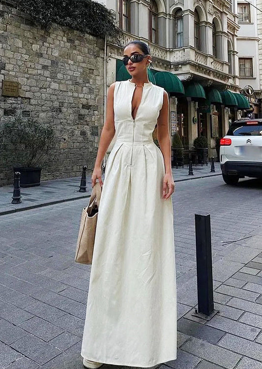 Effortless Zip Midi Dress