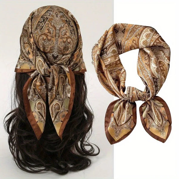 Vintage Paisley Houndstooth Scarf