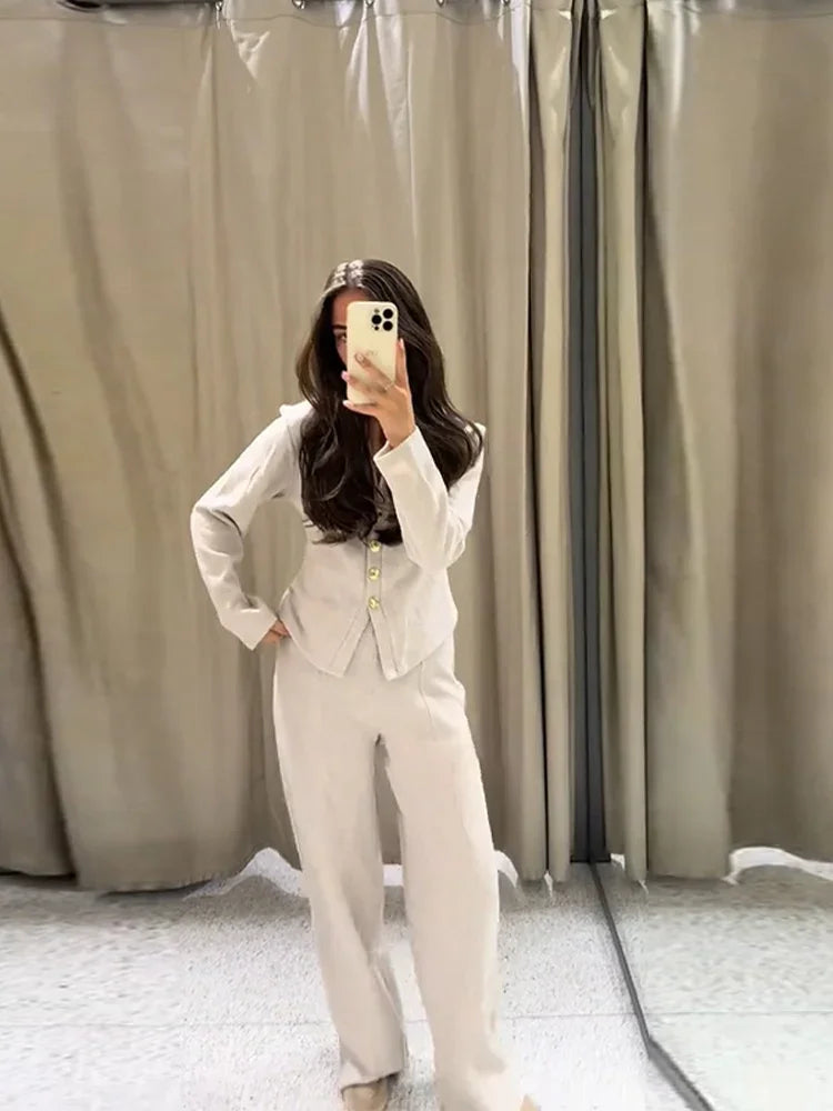 Everyday Casual Knit Two-Piece Outfit