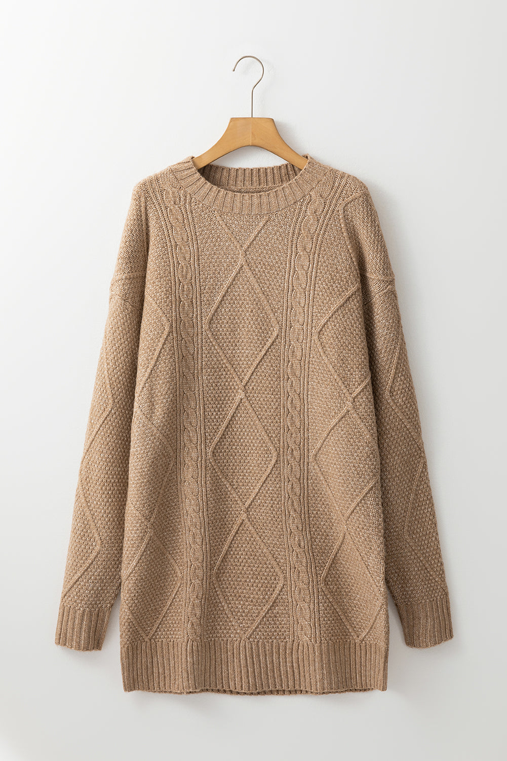 Cozy Cable Knit Sweater Dress