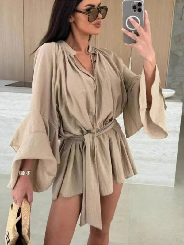 Flurr Stylish Pleated Dress