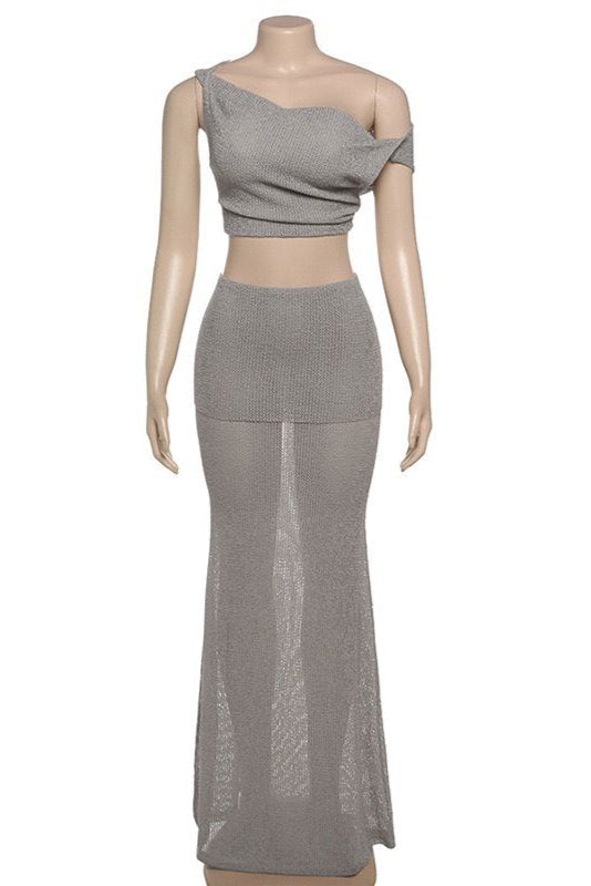 Yllana One Shoulder Top Maxi Set