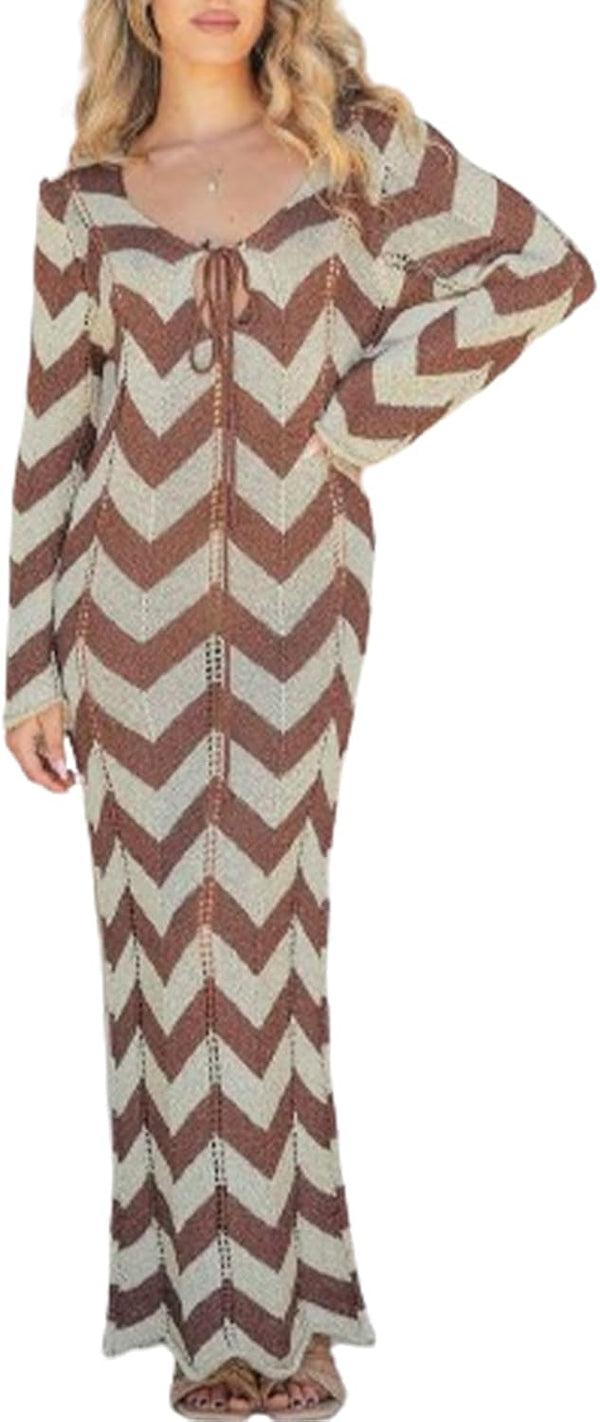 Chic Striped Maxi Sundress