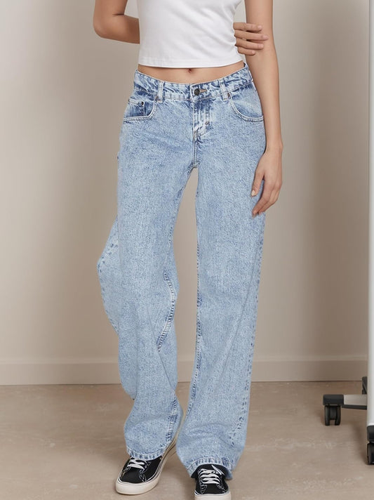 YK Low Rise Baggy Jeans