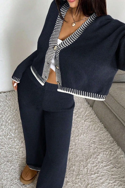 Everyday Knit Button Cardigan Set