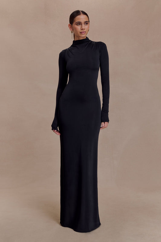 Elegant Evening Cut-Out Dress
