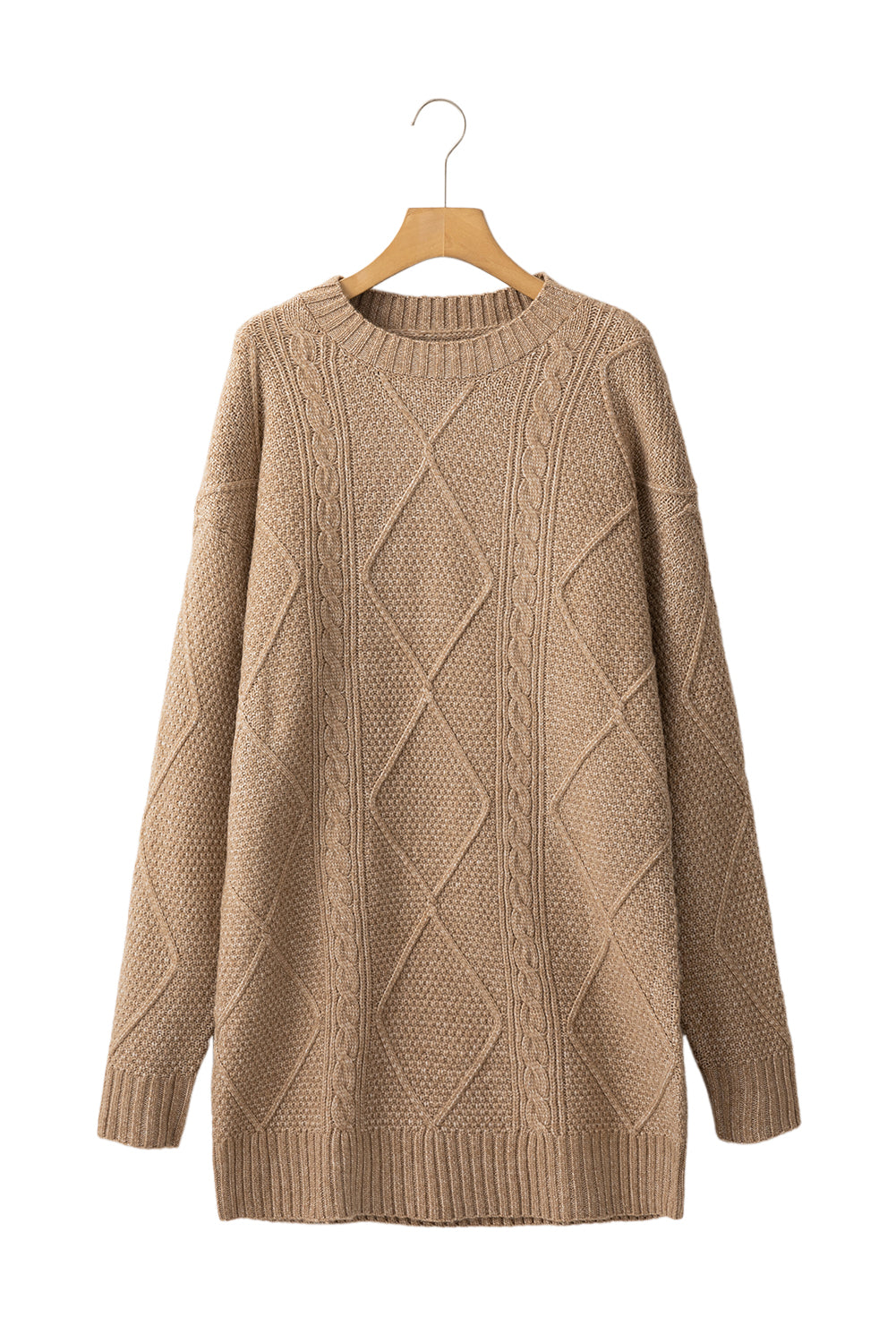 Cozy Cable Knit Sweater Dress