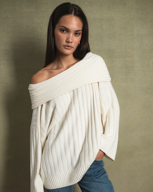 Cozy Curve Off Shoulder Sweater