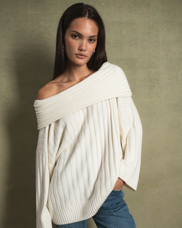 Cozy Curve Off Shoulder Sweater