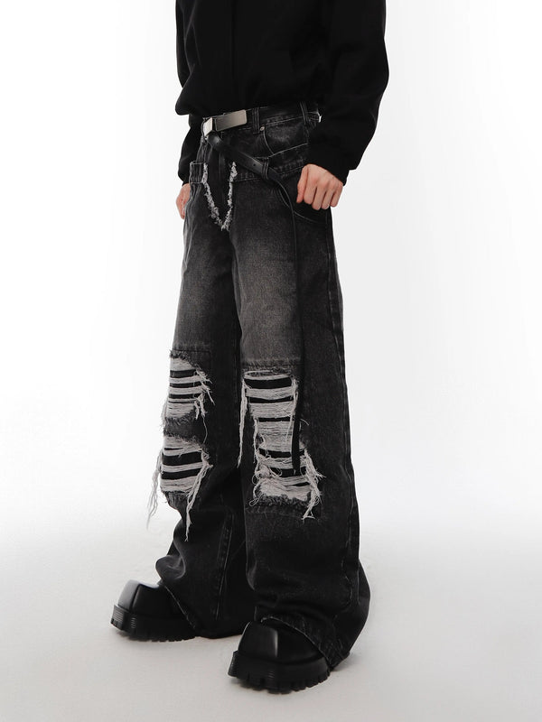 Trendy Ripped Baggy Jeans
