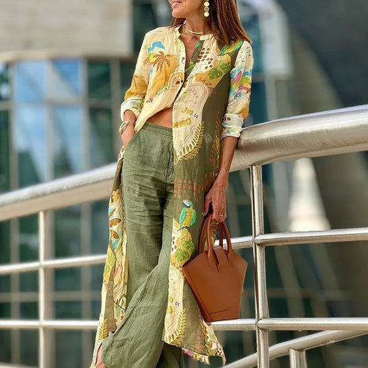 Elegant Linen Long Shirt