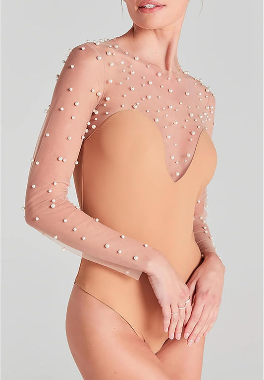 Chic Pearl Mesh Bodysuit