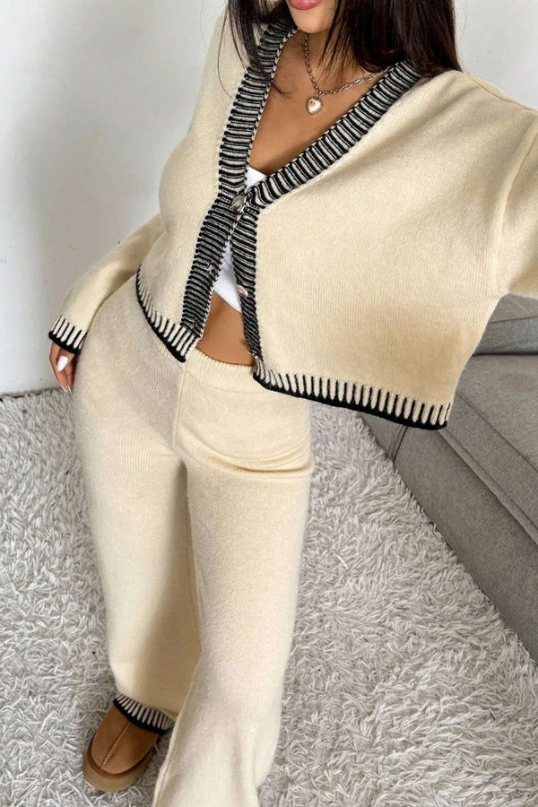 Everyday Knit Button Cardigan Set