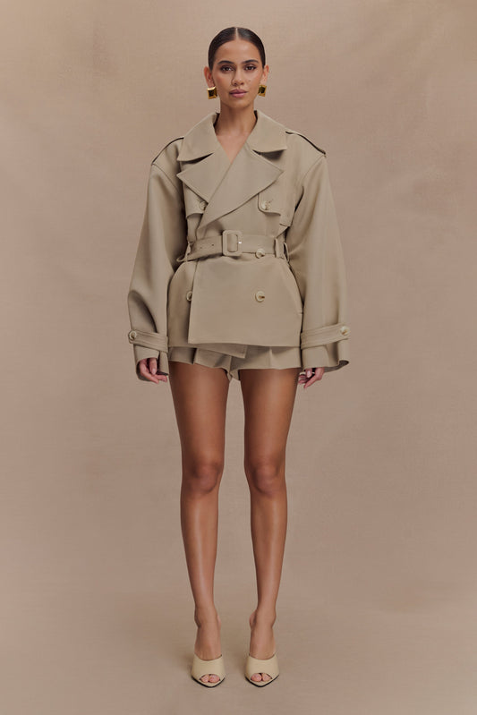 Short Trench Jacket Coat