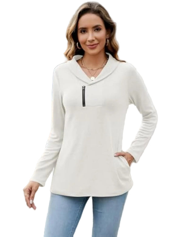 Cozy Cowl Quarter-Zip Pullover Everyday