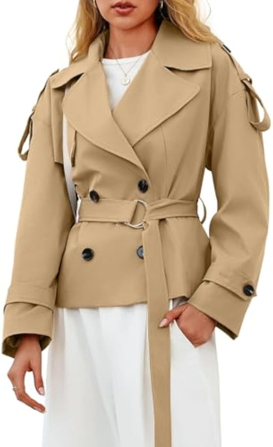 Stylish Cropped Trench Coat
